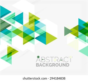Abstract geometric background. Modern overlapping triangles. Unusual color shapes for your message. Business or tech presentation, app cover template