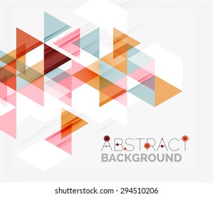 Abstract geometric background. Modern overlapping triangles. Unusual color shapes for your message. Business or tech presentation, app cover template