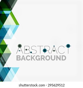 Abstract geometric background. Modern overlapping triangles. Unusual color shapes for your message. Business or tech presentation, app cover template