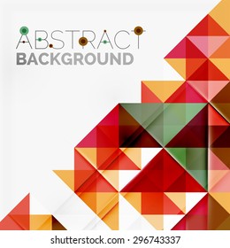 Abstract geometric background. Modern overlapping triangles. Unusual color shapes for your message. Business or tech presentation, app cover template