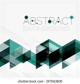 Abstract geometric background. Modern overlapping triangles. Unusual color shapes for your message. Business or tech presentation, app cover template