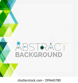 Abstract geometric background. Modern overlapping triangles. Unusual color shapes for your message. Business or tech presentation, app cover template
