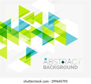 Abstract geometric background. Modern overlapping triangles. Unusual color shapes for your message. Business or tech presentation, app cover template