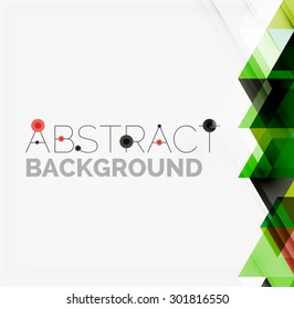 Abstract geometric background. Modern overlapping triangles. Unusual color shapes for your message. Business or tech presentation, app cover template