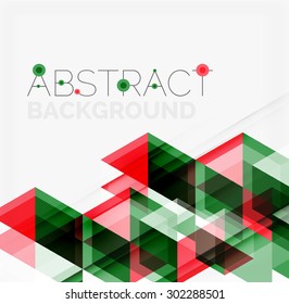 Abstract geometric background. Modern overlapping triangles. Unusual color shapes for your message. Business or tech presentation, app cover template