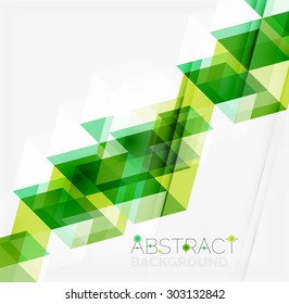 Fondo geométrico abstracto. Triángulos superpuestos modernos. Formas de color inusuales para el mensaje. Presentación empresarial o tecnológica, plantilla de portada de aplicaciones