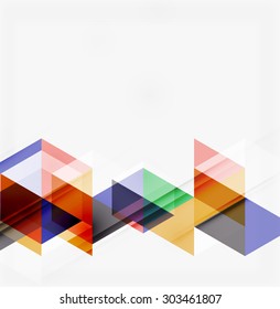 Abstract geometric background. Modern overlapping triangles. Unusual color shapes for your message. Business or tech presentation, app cover template