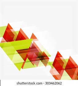 Abstract geometric background. Modern overlapping triangles. Unusual color shapes for your message. Business or tech presentation, app cover template