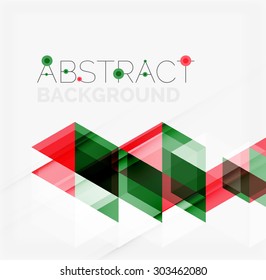 Abstract geometric background. Modern overlapping triangles. Unusual color shapes for your message. Business or tech presentation, app cover template