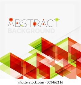Abstract geometric background. Modern overlapping triangles. Unusual color shapes for your message. Business or tech presentation, app cover template