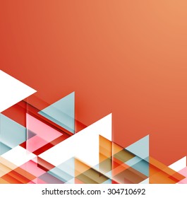 Abstract geometric background. Modern overlapping triangles. Unusual color shapes for your message. Business or tech presentation, app cover template