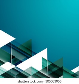 Abstract geometric background. Modern overlapping triangles. Unusual color shapes for your message. Business or tech presentation, app cover template