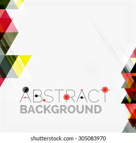 Abstract geometric background. Modern overlapping triangles. Unusual color shapes for your message. Business or tech presentation, app cover template