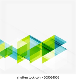 Abstract geometric background. Modern overlapping triangles. Unusual color shapes for your message. Business or tech presentation, app cover template