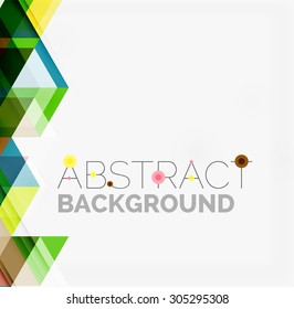Abstract geometric background. Modern overlapping triangles. Unusual color shapes for your message. Business or tech presentation, app cover template