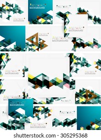 Abstract geometric background. Modern overlapping triangles. Unusual color shapes for your message. Business or tech presentation, app cover template