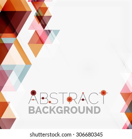 Abstract geometric background. Modern overlapping triangles. Unusual color shapes for your message. Business or tech presentation, app cover template