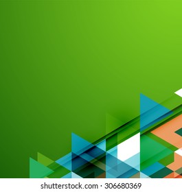 Abstract geometric background. Modern overlapping triangles. Unusual color shapes for your message. Business or tech presentation, app cover template