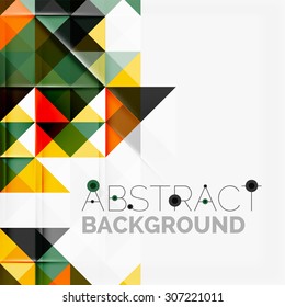Abstract geometric background. Modern overlapping triangles. Unusual color shapes for your message. Business or tech presentation, app cover template