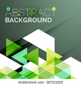 Abstract geometric background. Modern overlapping triangles. Unusual color shapes for your message. Business or tech presentation, app cover template