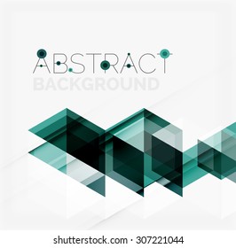 Abstract geometric background. Modern overlapping triangles. Unusual color shapes for your message. Business or tech presentation, app cover template