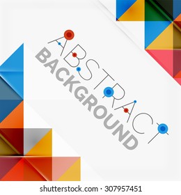Abstract geometric background. Modern overlapping triangles. Unusual color shapes for your message. Business or tech presentation, app cover template