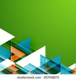 Abstract geometric background. Modern overlapping triangles. Unusual color shapes for your message. Business or tech presentation, app cover template
