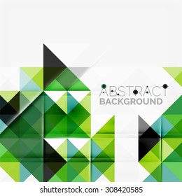 Abstract geometric background. Modern overlapping triangles. Unusual color shapes for your message. Business or tech presentation, app cover template