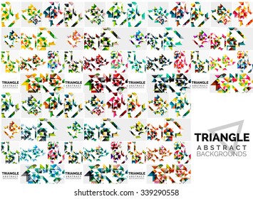 Abstract geometric background. Modern overlapping triangles. Unusual color shapes for your message. Business or tech presentation, app cover template. Vector illustration