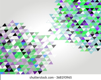 Abstract geometric background. Modern overlapping triangles