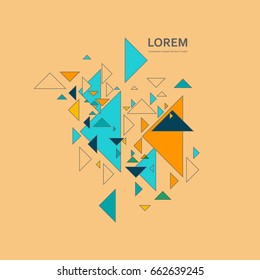 Abstract geometric background with modern overlapping triangles.