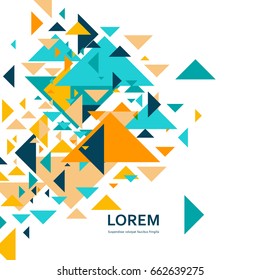 Abstract geometric background with modern overlapping triangles.
