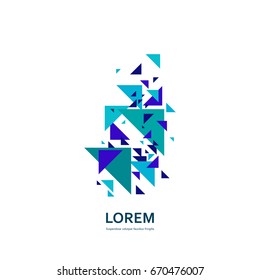 Abstract geometric background with modern overlapping triangles.
