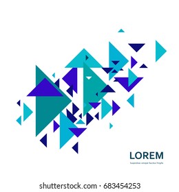 Abstract geometric background with modern overlapping triangles.