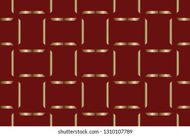Abstract, geometric background, modern seamless pattern, wrapping paper, fashion style, and golden , silver  trendy fabric, simple ornaments, template Volumetric metal mosaic on a colored background. 