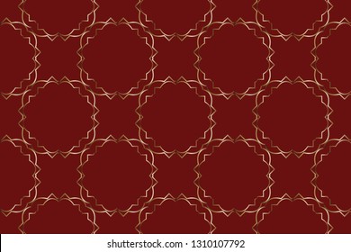 Abstract, geometric background, modern seamless pattern, wrapping paper, fashion style, and golden , silver  trendy fabric, simple ornaments, template Volumetric metal mosaic on a colored background. 