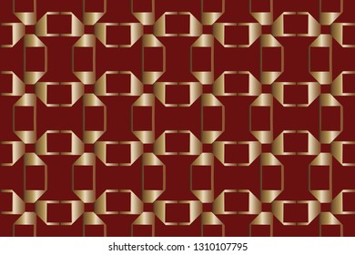 Abstract, geometric background, modern seamless pattern, wrapping paper, fashion style, and golden , silver  trendy fabric, simple ornaments, template Volumetric metal mosaic on a colored background. 