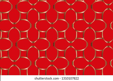 Abstract, geometric background, modern seamless pattern, wrapping paper, fashion style, and golden , silver  trendy fabric, simple ornaments, template Volumetric metal mosaic on a colored background. 