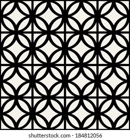 Abstract, geometric background, modern seamless pattern, wrapping paper, 60s, 70s fashion style, black and white trendy fabric, simple ornaments, template, layout, sketch, tissue samples for design