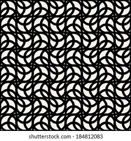 Abstract, geometric background, modern seamless pattern, wrapping paper, 60s, 70s fashion style, black and white trendy fabric, simple ornaments, template, layout, sketch, tissue samples for design