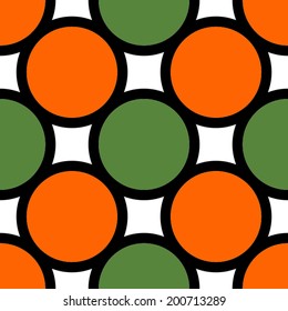 Abstract geometric background, modern seamless pattern, retro style creative ornament, colorful vector wallpaper, wrapping paper, 1950s, 1960s, 1970s fashion style, template, layout for design