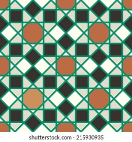 Abstract, geometric background, modern seamless pattern, wrapping paper, 60s, 70s, 80s fashion style, colorful trendy fabric, simple ornament, template, layout, sketch, tissue samples for design