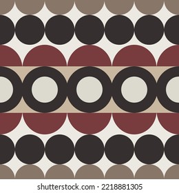 Abstract geometric background, modern seamless pattern, retro style creative ornament, colorful vector wallpaper, wrapping paper, 1980s, 1960s, 1940s fashion style, template, layout for design