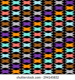 Abstract, geometric background, modern seamless pattern, wrapping paper, 50s, 60s, 70s fashion style, colorful trendy fabric, simple ornament, template, layout, sketch, tissue samples for design
