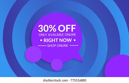 Abstract geometric background. Modern template for social media banner. Contemporary material design with realistic shadow over flat gradient background.