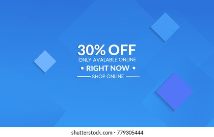 Abstract geometric background. Modern template for social media banner. Contemporary material design with realistic shadow over flat gradient background.