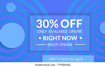 Abstract geometric background. Modern template for social media banner. Contemporary material design with realistic shadow over flat gradient background.