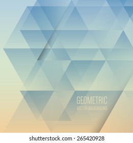 Abstract geometric background, modern triangular design