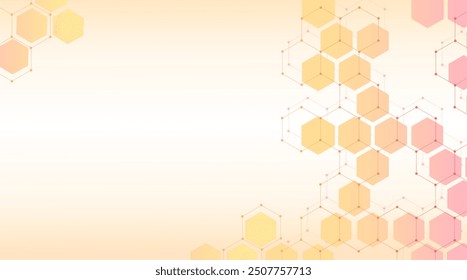 abstract geometric background. modern vector illustration of a hexagon backdrop for the design of medicine, science, digital technology, molecular structure