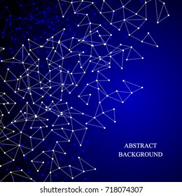 Abstract Geometric Background with Molecule Structure